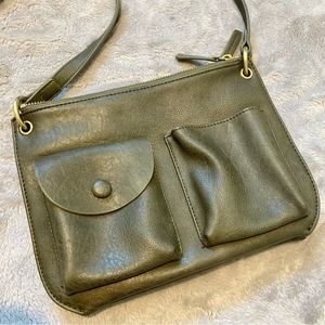 Anthropologie Olive Green Crossbody Bag
